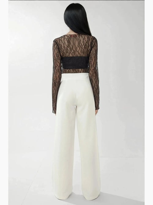 Pantalones palazzo de cintura alta y pierna ancha hiccup - Kiabi
