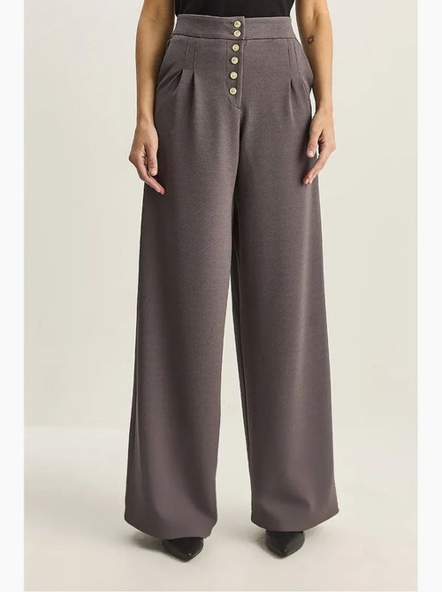Pantalones palazzo de mezclilla de cintura alta y pierna ancha lucci - Kiabi