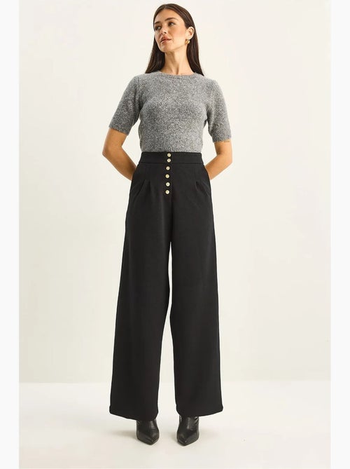 Pantalones palazzo de mezclilla de cintura alta y pierna ancha lucci - Kiabi