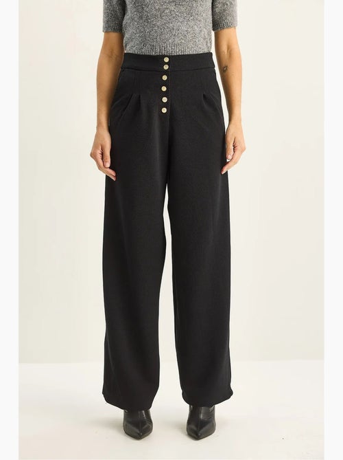 Pantalones palazzo de mezclilla de cintura alta y pierna ancha lucci - Kiabi