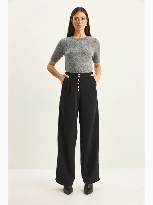 Pantalones palazzo de mezclilla de cintura alta y pierna ancha lucci - Kiabi