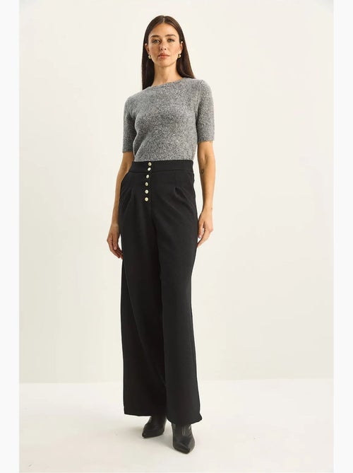 Pantalones palazzo de mezclilla de cintura alta y pierna ancha lucci - Kiabi