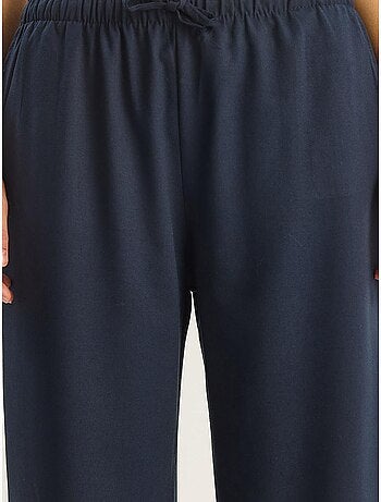 Pantalones palazzo de pierna ancha con cierre de lazo lucci