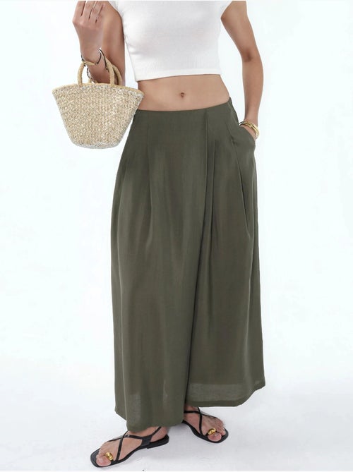 Pantalones palazzo de talle alto y pierna ancha hiccup - Kiabi