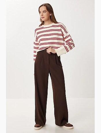Pantalones palazzo de tiro alto y pernera ancha istanbul