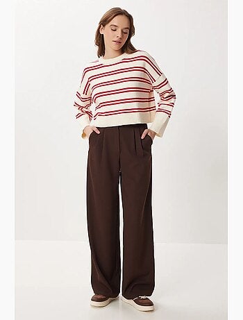 Pantalones palazzo de tiro alto y pernera ancha istanbul
