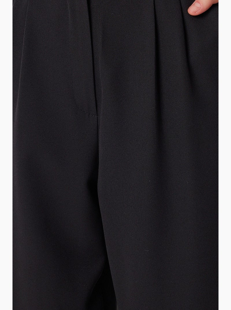Pantalones palazzo de tiro alto y pernera ancha istanbul Negro - Kiabi