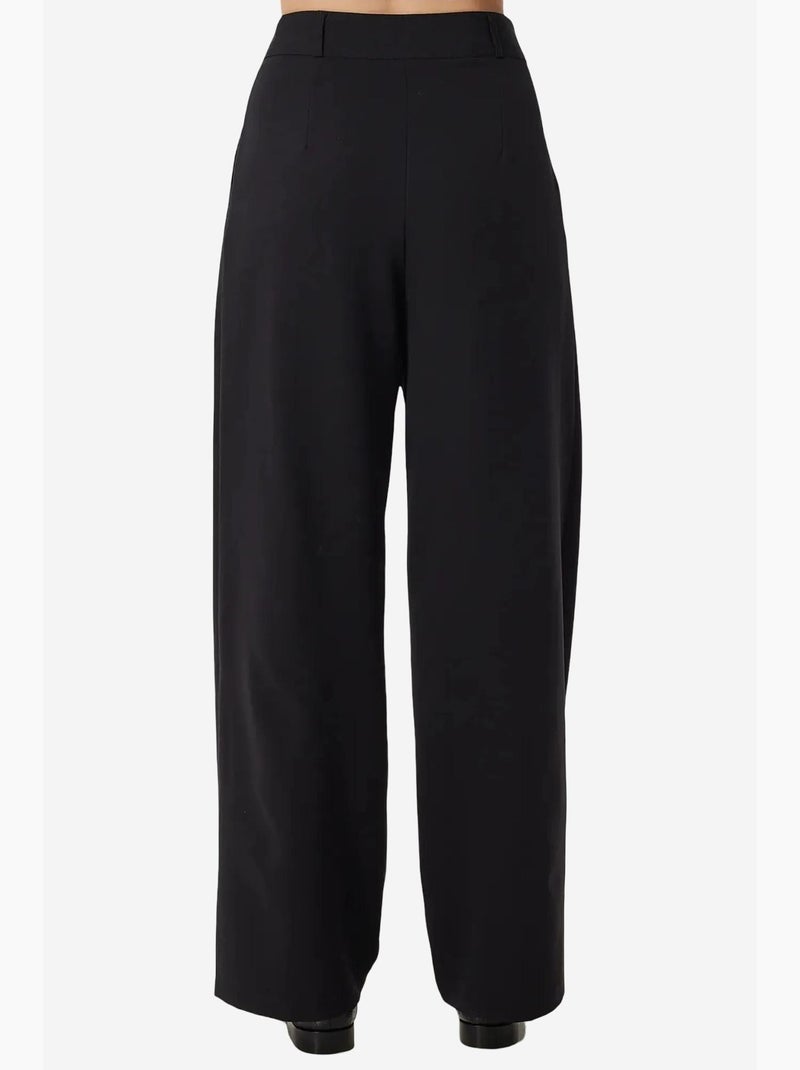 Pantalones palazzo de tiro alto y pernera ancha istanbul Negro - Kiabi
