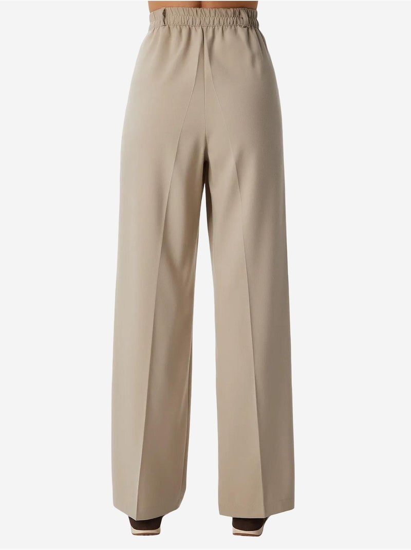 Pantalones palazzo plisados con cierre de cremallera estambul istanbul Beige arcilla - Kiabi