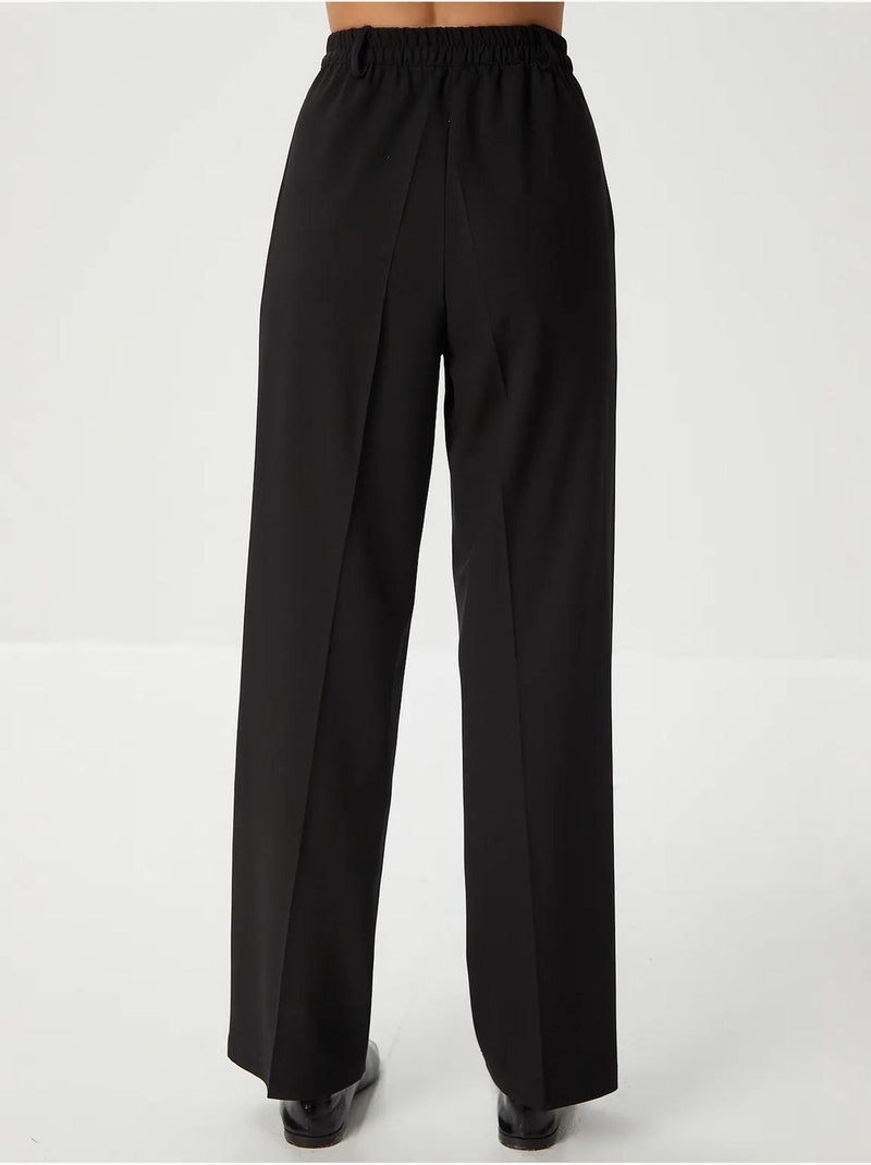 Pantalones palazzo plisados con cierre de cremallera estambul istanbul Negro - Kiabi