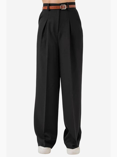 Pantalones palazzo plisados de cintura alta bdart - Kiabi