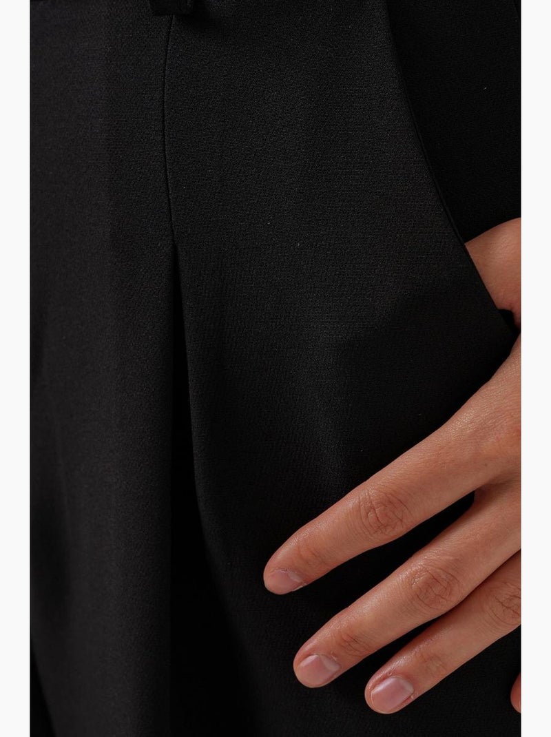 Pantalones palazzo plisados de cintura alta bdart Negro - Kiabi
