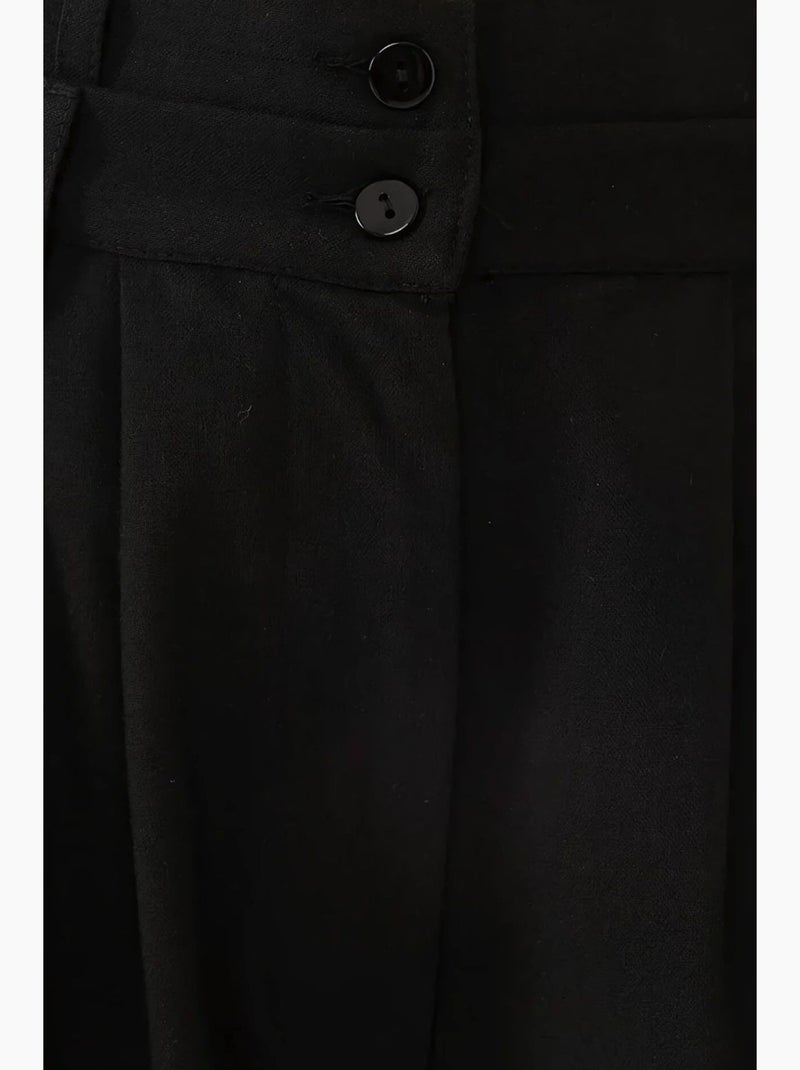 Pantalones palazzo plisados de cintura alta hiccup Negro - Kiabi