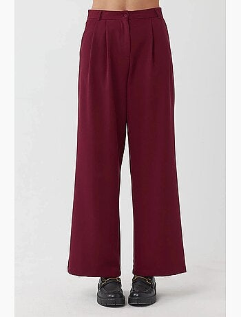 Pantalones palazzo plisados de cintura alta hiccup