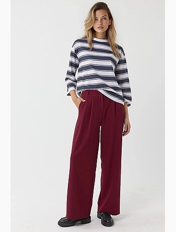 Pantalones palazzo plisados de cintura alta hiccup