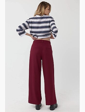 Pantalones palazzo plisados de cintura alta hiccup