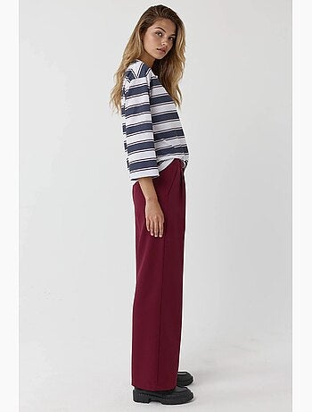 Pantalones palazzo plisados de cintura alta hiccup