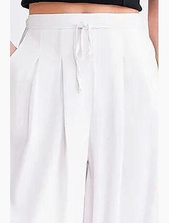 Pantalones palazzo plisados de cintura alta mixray