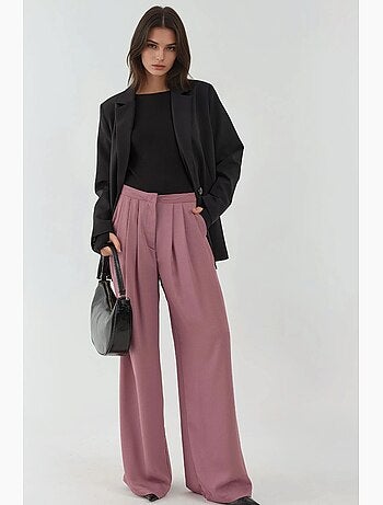 Pantalones palazzo plisados de pierna ancha hiccup