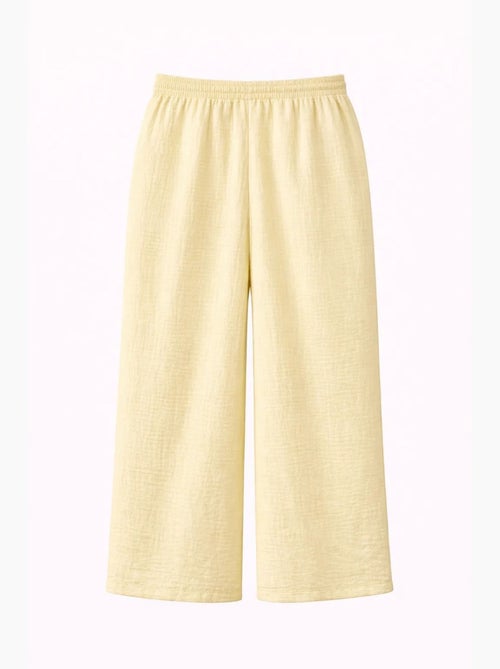 Pantalones palazzo texturizados de cintura alta mixray - Kiabi Pantalones palazzo texturizados de cintura alta mixray - Kiabi
