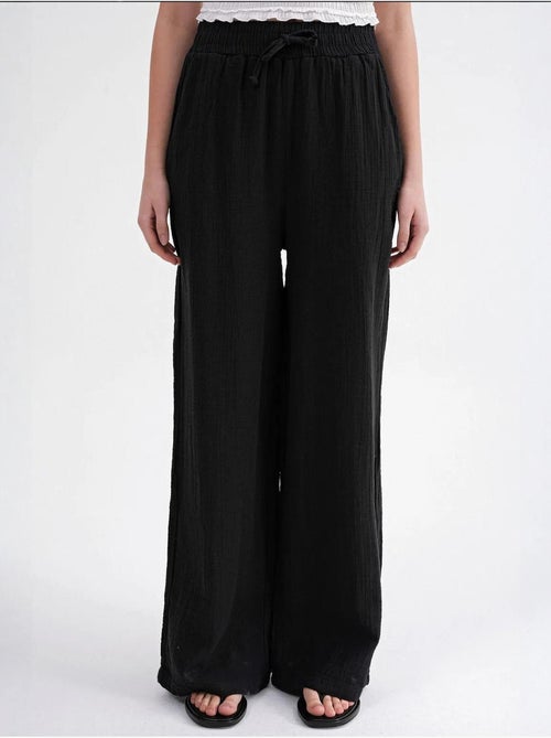 Pantalones palazzo texturizados de cintura alta mixray - Kiabi