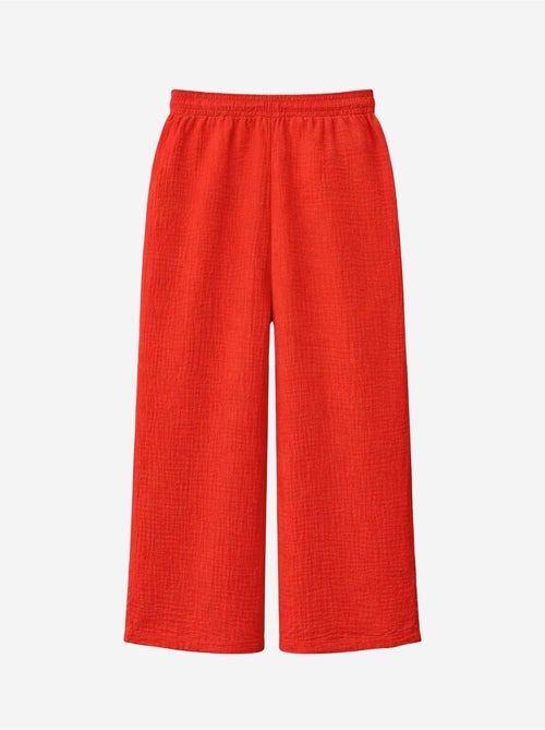Pantalones palazzo texturizados de cintura alta mixray - Kiabi Pantalones palazzo texturizados de cintura alta mixray - Kiabi