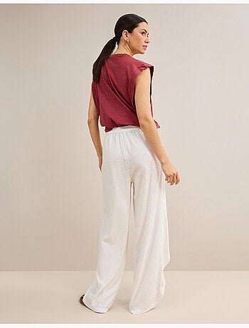 Pantalones pareo de lino, mo fashion