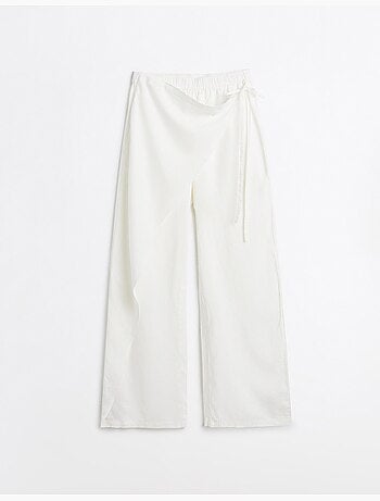 Pantalones pareo de lino, mo fashion
