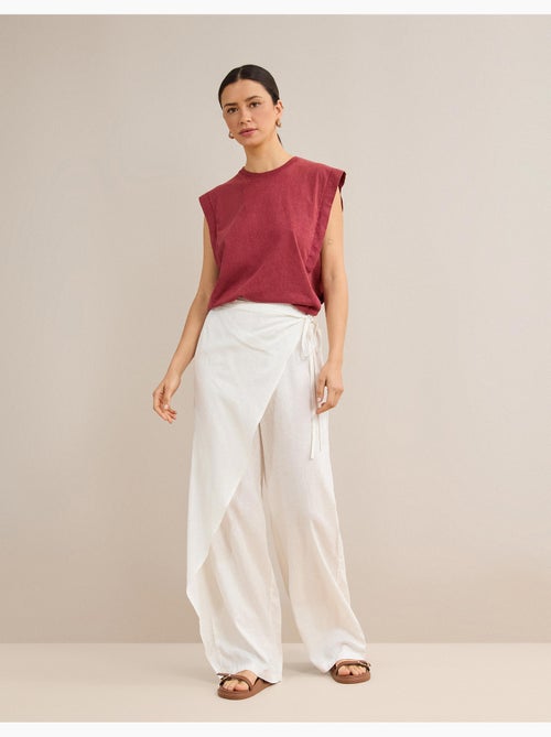 Pantalones pareo de lino, mo fashion - Kiabi Pantalones pareo de lino, mo fashion - Kiabi