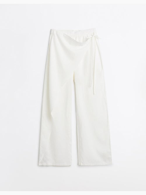 Pantalones pareo de lino, mo fashion - Kiabi Pantalones pareo de lino, mo fashion - Kiabi