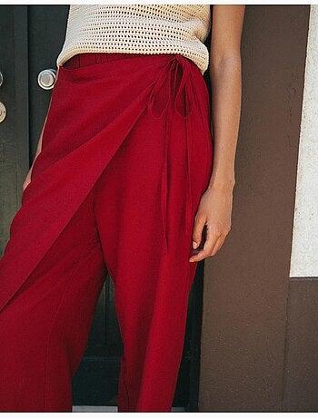 Pantalones pareo de lino, mo fashion