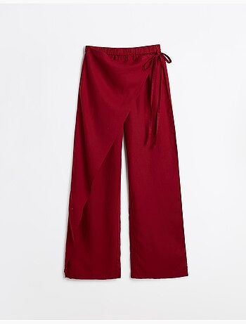 Pantalones pareo de lino, mo fashion