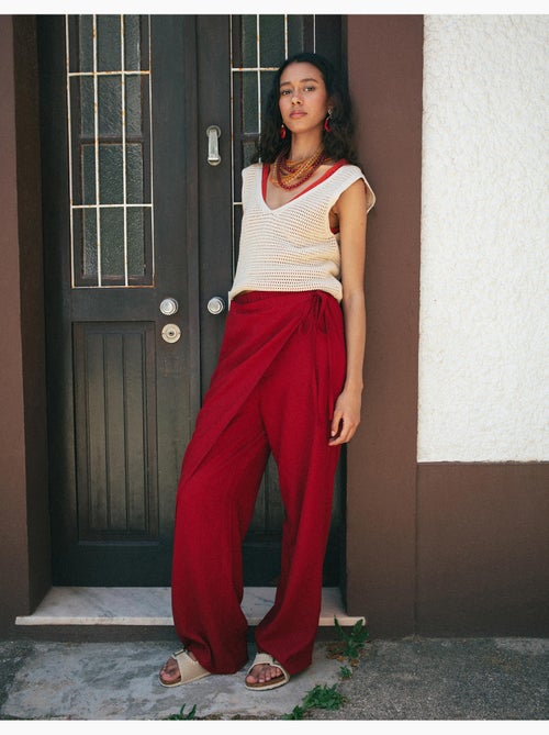 Pantalones pareo de lino, mo fashion - Kiabi Pantalones pareo de lino, mo fashion - Kiabi