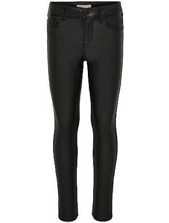 Pantalones pitillo efecto piel para niña Pim