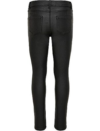 Pantalones pitillo efecto piel para niña Pim