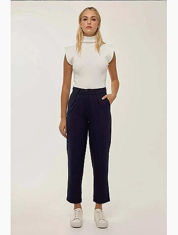 Pantalones plisados de cintura alta con pernera ancha hiccup