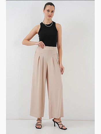 Pantalones plisados de pierna ancha bdart
