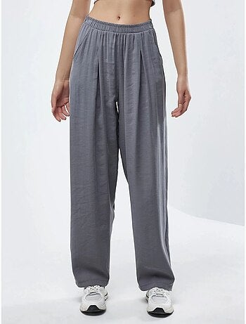 Pantalones plisados de pierna ancha busem