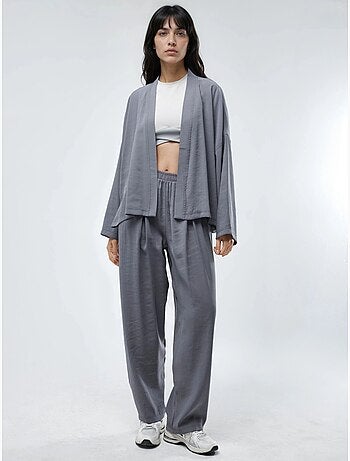 Pantalones plisados de pierna ancha busem