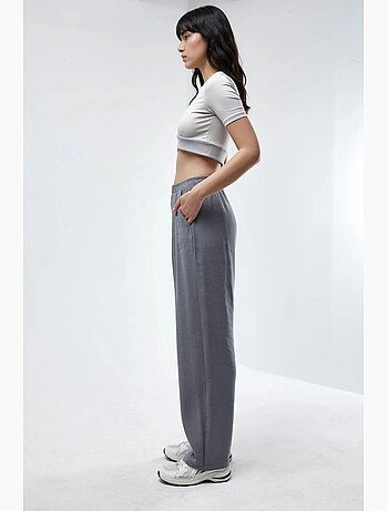Pantalones plisados de pierna ancha busem