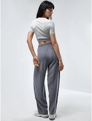 Pantalones plisados de pierna ancha busem
