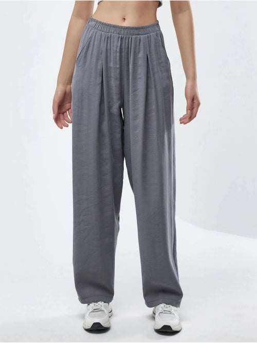 Pantalones plisados de pierna ancha busem - Kiabi