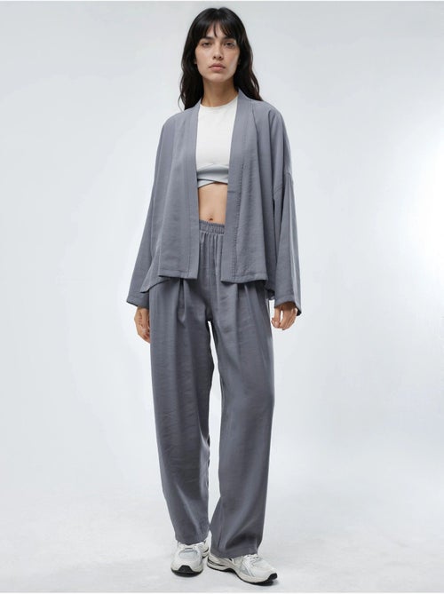 Pantalones plisados de pierna ancha busem - Kiabi