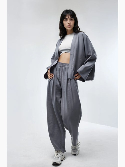 Pantalones plisados de pierna ancha busem - Kiabi