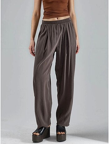 Pantalones plisados de pierna ancha busem