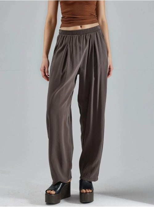 Pantalones plisados de pierna ancha busem - Kiabi
