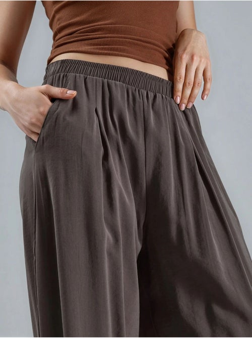 Pantalones plisados de pierna ancha busem - Kiabi
