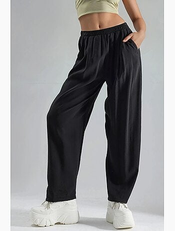 Pantalones plisados de pierna ancha busem