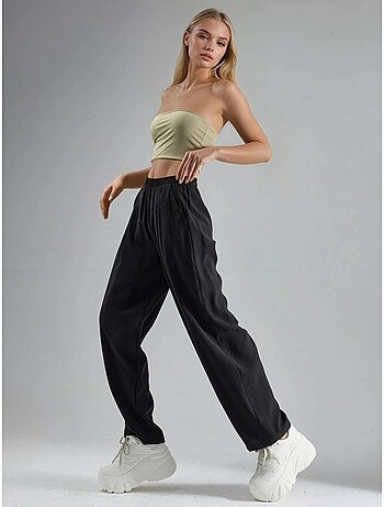 Pantalones plisados de pierna ancha busem