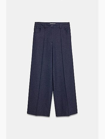Pantalones plisados de tiro alto y pernera ancha dilvin
